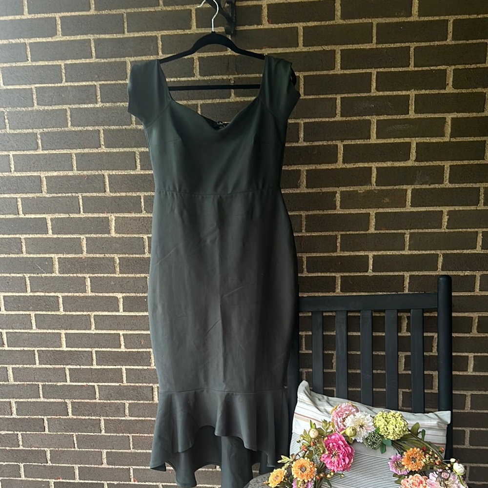 Elegant Dark Green Dress